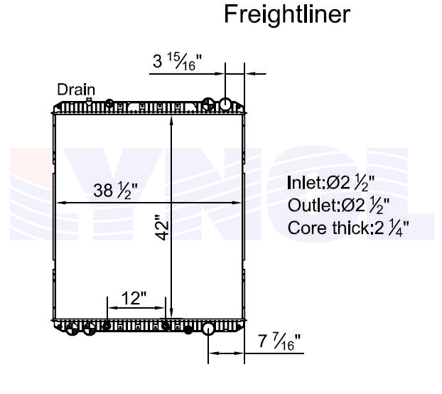 2200-004AL - Freightliner / Sterling Radiator